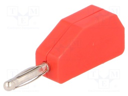Plug; 2mm banana; 10A; 33VAC; 70VDC; red; -20÷80°C; 0.5mm2