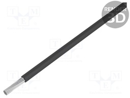 Wire; ThermoThin; stranded; Cu; 24AWG; black; ECA fluoropolymer