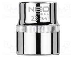 Socket; 6-angles,socket spanner; HEX 23mm; 1/2"