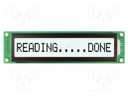 Display: LCD; FSTN Positive; 16x1; white; 151x40mm; LED; 5V