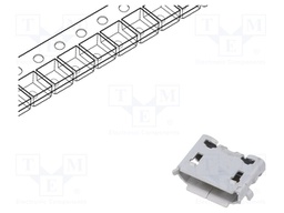 Socket; USB B micro; ZX; on PCBs; SMT; PIN: 5; horizontal; USB 2.0