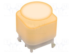 Switch: keypad; SPDT; 0.03A/28VDC; LED; yellow; THT; Leads: for PCB