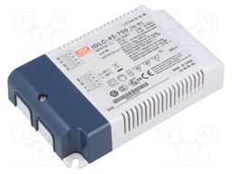 Power supply: switched-mode; LED; 44.8W; 38÷64VDC; 700mA; IP20