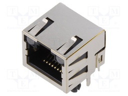 Socket; RJ45; PIN: 8; shielded,with LED; Layout: 8p8c; THT