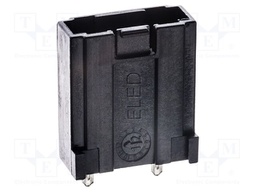 Black; PCB; Fuse acces: fuse holder; 14.2x6x15.6mm