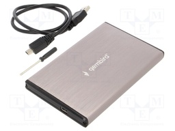 Hard discs housing: 2,5"; stores 1x HDD 2,5"; USB 3.0; grey