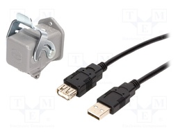 Adapter cable; USB A socket,USB A plug; 1310; USB 2.0; IP65; 3m