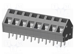 Connector: PCB terminal block; terminal; angled 45°; on PCBs