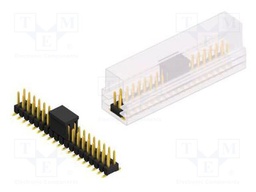 Connector: pin strips; pin header; male; PIN: 38; 2.54mm; SMT; 2x19