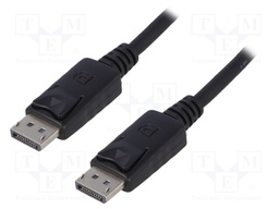 Cable; DisplayPort 1.2; DisplayPort plug,both sides; 1m; black