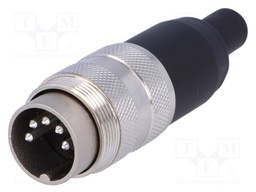 Connector: M16; male; for cable; IP40; plug; soldering; 100V; PIN: 5