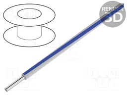 Wire; EcoGen™,EcoWire®,UL AWM 11028; solid; Cu; 14AWG; white-blue