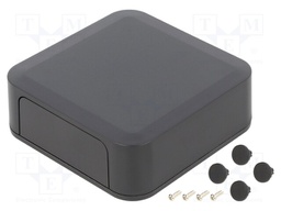 Enclosure: with panel; PF; X: 100mm; Y: 100mm; Z: 35mm; ABS; dark grey