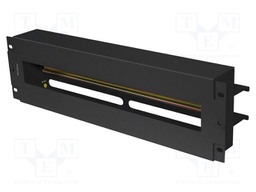 Voltage distribution panel; 3U; black; Standard: 19"