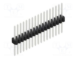 Connector: pin strips; pin header; male; PIN: 17; 1.27mm; THT; 1x17