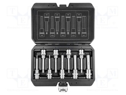 Wrenches set; hex key,socket spanner; Mounting: 1/2"; 9pcs.