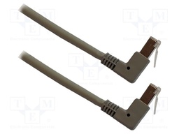 Patch cord; RJ45 down angled plug,both sides; F/UTP; 6; stranded