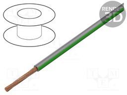 Wire; H05V-K,LgY; stranded; Cu; 2.5mm2; PVC; grey-green; 300V,500V