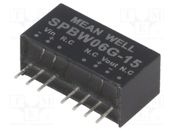 Converter: DC/DC; 6W; Uin: 18÷75V; 15VDC; Iout: 0÷400mA; SIP8; 4.8g