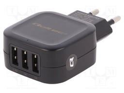 Power supply: switched-mode; 5VDC; 3.4A; Out: USB x3; 17W