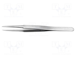 Tweezers; 120mm; for precision works; Blade tip shape: flat