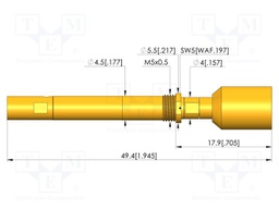 Test needle; screw-in