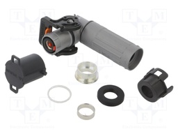 Connector: DC supply; male; angled; for cable; -40÷125°C; PowerLok