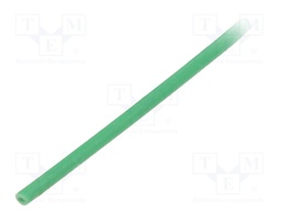 Insulating tube; Mat: silicone; green; Øint: 1mm; Wall thick: 0.4mm