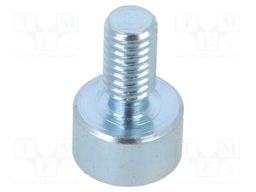 Magnet: permanent; neodymium; 13N; Ø: 8mm; H: 4.5mm; steel; steel