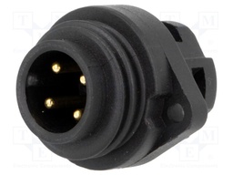 Socket; male; WA22; PIN: 4; 3+PE; IP67; 16A; screw terminal; 400V