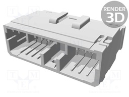 Connector: rectangular; MULTILOCK; plug; male; w/o contacts; blue