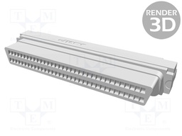 Connector: wire-wire; PIN: 68; for ribbon cable; plug; female; IDC