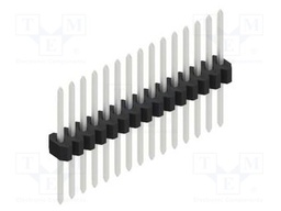Connector: pin strips; pin header; male; PIN: 15; 1.27mm; THT; 1x15
