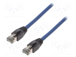 Patch cord; S/FTP; Cat 8.1; stranded; Cu; LSZH; blue; 5m; 26AWG
