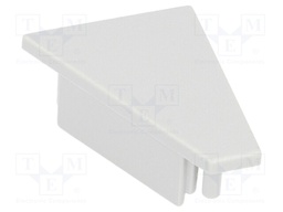 Cap for LED profiles; grey; ABS; Application: CORNER14