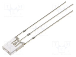 LED; red,yellow; rectangular; 2x5x7mm; bicolour; 500÷750mcd; 120°