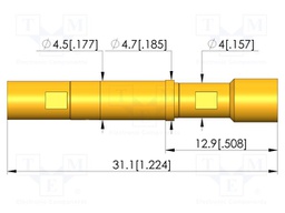 Test needle; plug-in