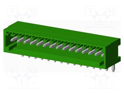 Connector: pluggable terminal block; socket; male; angled; THT