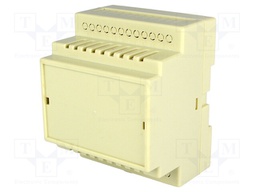 Enclosure: for DIN rail mounting; Y: 77mm; X: 88mm; Z: 62mm; ABS