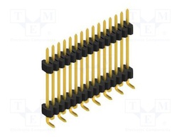 Connector: pin strips; pin header; male; PIN: 15; 1.27mm; SMT; 1x15