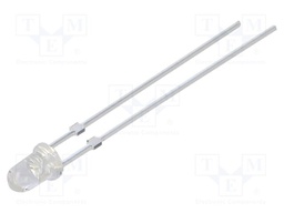 LED; 3mm; blue; 4200÷5800mcd; 30°; Front: convex; 2.9÷3.4VDC; 102mW