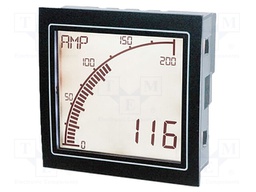 Amperometer; digital,mounting,programmable; on panel; 30÷400Hz