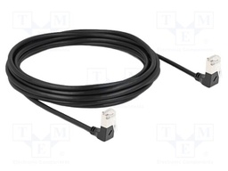 Patch cord; S/FTP; Cat: 6a; RJ45 down angled plug,both sides; 5m