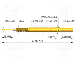 Test needle; screw-in