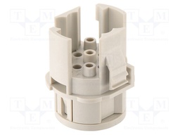 Connector: circular; male; Han F+B; PIN: 9; 4+4+PE; w/o contacts