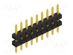 Connector: pin strips; pin header; male; PIN: 9; 2mm; THT; 1x9; 100V