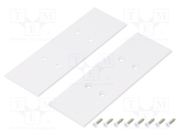 Cap for LED profiles; white; steel; Application: VARIO30