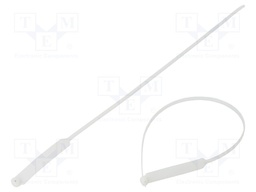 Cable tie; with label; L: 360mm; W: 4.8mm; polyamide; 220N; natural