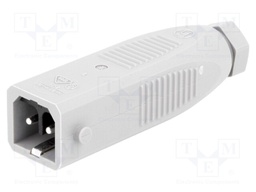 Connector: rectangular; ST; plug; male; PIN: 2; tinned; IP54; 16A