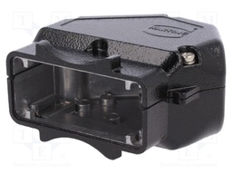 Enclosure: for HDC connectors; Han; size 16B; for cable; angled